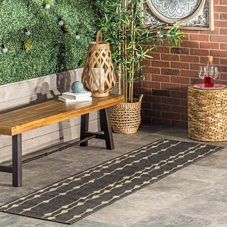 Nuloom Kiernan Vertical Teardrop Stripe Indoor/Outdoor Area Rug 2ft x 8ft GBCB35B-208